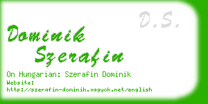 dominik szerafin business card